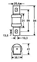 Válcová pojistka BS38 UQ aR 59/160A/240V ETI 004750227