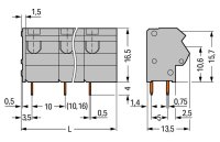 Svorka na desky plošných spojů 2,5mm2 10/10,16 mm šedá 6pól. Wago 254-656