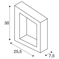 BOOKAT, nástěnné přisazené svítidlo antracit 15 W 3000/4000 K    SLV 1005443