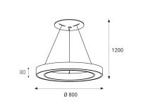 LED2 3270853D SATURN 80 P-Z, B DALI/PUSH DIM 80W 2CCT 3000K/4000K