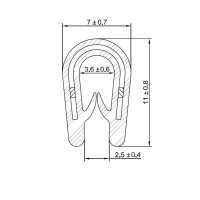 Ochranná lišta 2B-2,5mm ČN, 100m svitek ELEKTRO BEČOV G413650