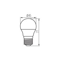 Světelný zdroj LED IQ-LED G45E27 3,4W-WW (starý kód 33737) KANLUX 36691