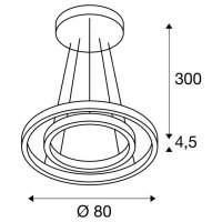 ONE PD DALI UP/DOWN vnitřní LED závěsné svítidlo bílé CCT spínač 3000/4000K