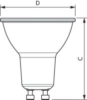 Reflektorová LED žárovka PHILIPS MASTER LEDspot UE 2.1-50W GU10 ND 830 EE