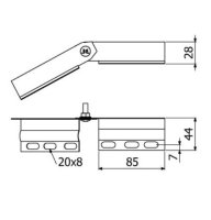 Spojka kloubová žlabu LINEAR+ SKL-1B 35 ''SZ'' ARKYS ARB-14211103