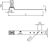 Střešní držák vedení 157 F-VA 230 35