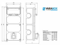 Zásuvková kombinace NG ENERGY VARIABOX SC 53 045 VB.01