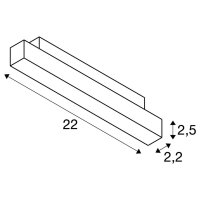 IN-LINE 22 48V TRACK, Darklight Reflecto