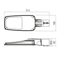 XSTREET LIGHT FITTING 50W/60W 100-277V A