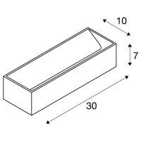 LOGS IN L Indoor nástěnné LED svítidlo bílé 3000K TRIAC stmívatelné SLV 1002844