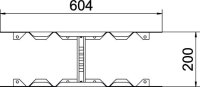 OBO LMFV 620 FT Multifunkční spojka pro kabelový žebřík 60x200 Ocel žár.zinek