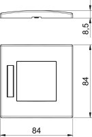 OBO AR45-BF1 RW Krycí rámeček Modul 45 1 násobný 84x84mm čistě bílá