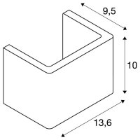 MANA, stínidlo, š/v/h 13,5/10/9,9 cm, sádra, bílé    SLV 1000824