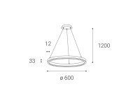 LED2 3270931D CIRCLE 60 P-Z, W DALI/PUSH DIM 42W 3000K