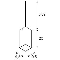 QUADRASS, Indoor, závěsné svítidlo, E27, bílé    SLV 1003432