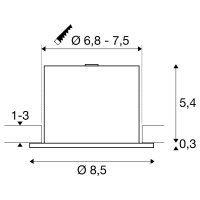 UNIVERSAL DOWNLIGHT PHASE vestavné svíti