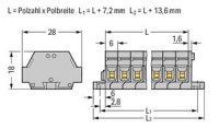 2vodičová svorkovnices upevňovacími přírubami šedá 0,08-2,5mm2 11pól.