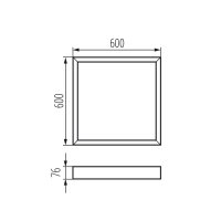 ADTR-H 76MM 6060 W Rámeček pro LED panel KANLUX 33398