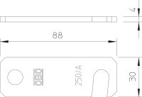 OBO 1802 KL Příložka pro BigBar 12xM10 Nerez ocel materiál 1.4307 A2 1.4301