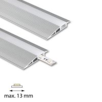 Nášlapný hliníkový profil BC 57x9mm mléčný difuz 1m MCLED ML-761.036.74.1