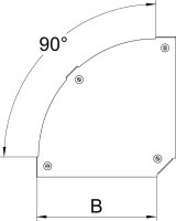 OBO DFBM 90 100 FS Víko oblouku 90° pro oblouk RBM 90 100 B100mm Ocel pás.zink