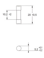 Trubičková skleněná pojistka CH 5X20 HF 200mA/250V ETI 006710198