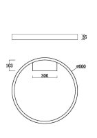 Stropní svítidlo Rim 3000K 37W MOD058CL-L35B3K MAYTONI