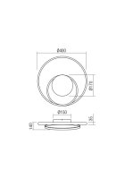 Nástěnné a stroní svítidlo TORSION AP/PL LED 22W D400 4000K SAND WHITE 01-1884