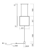 Závěsné svítidlo SLICK SU/LAMP SQ LED 28W 3000K GD REDO 01-2133