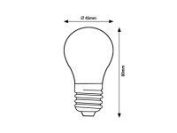 Fil. LED, E27 G45, 2W, 470lm, 3000K RABALUX 79015