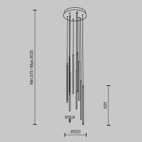 Závěsné svítidlo Light stick 3000K 46W MOD236PL-L54B3K - MAYTONI