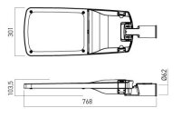 XLANE STREET FITTING 120W/150W 100-277V