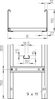 OBO LG 112 VS6 A2 Kabelový žebřík děrováno s příčkou VS 110x200x6000 Nerez