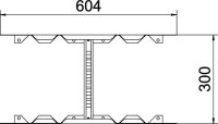 OBO LMFV 630 FT Multifunkční spojka pro kabelový žebřík 60x300 Ocel žár.zinek