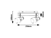 Harold LED 10W IP44 černá RABALUX 5022