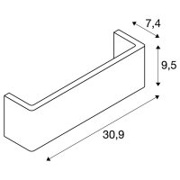 MANA, stínidlo, š/v/h 30,9/9,5/7,4 cm, sádra, bílé    SLV 1000825