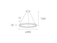 LED2 3271033D CIRCLE 80 P-Z, B DALI/PUSH DIM 62W 3000K