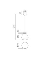 Závěsné svítidlo LUKE SU 1x42W E27 BK REDO 01-3196