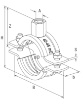 Objímka pro velké zátěže FRSM 1 1/4'' M10/M12 hdg FISCHER 558527