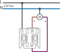 HYDRO BÍLÉ-žaluziový spínač s mechanickým blokováním (bez krabice)