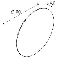 MANA 60 stínidlo, kulaté, v: 4,2 cm, bílé SLV 1008204