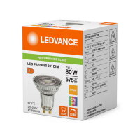 LED PAR168060 DIM 7W 927 GU10 P    LEDV