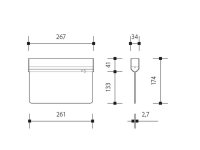 Nouzové svítidlo EUROPA LED + šipka dolu PANLUX PN35200004