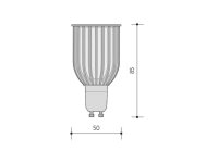 COB LED 10W GU10 studená