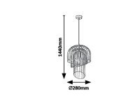 Rowena E27 1X 60W IP20 zlato RABALUX 6228