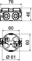 OBO UG 46-GS-L Přístrojová krabice pod omítku O60mm H46mm