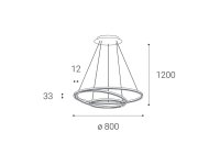 LED2 3271131D CIRCLE 3 P-Z, W DALI/PUSH DIM 136W 3000K