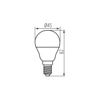 Světelný zdroj LED IQ-LED G45E14 5,9W-WW (starý kód 33740) KANLUX 36694