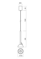 Závěsné svítidlo RAVEN SU LED 9W 3000K SWH  REDO 01-3845