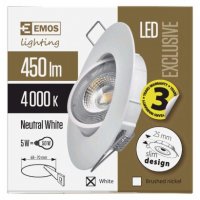 LED bodové svítidlo SIMMI bílé, kruh 5W neutrální bílá EMOS ZD3122